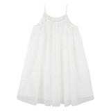 Billieblush Abito Tinta Unita A Bretelline con Tulle per Bambina U21131 BIANCO BillIEBLUSH 