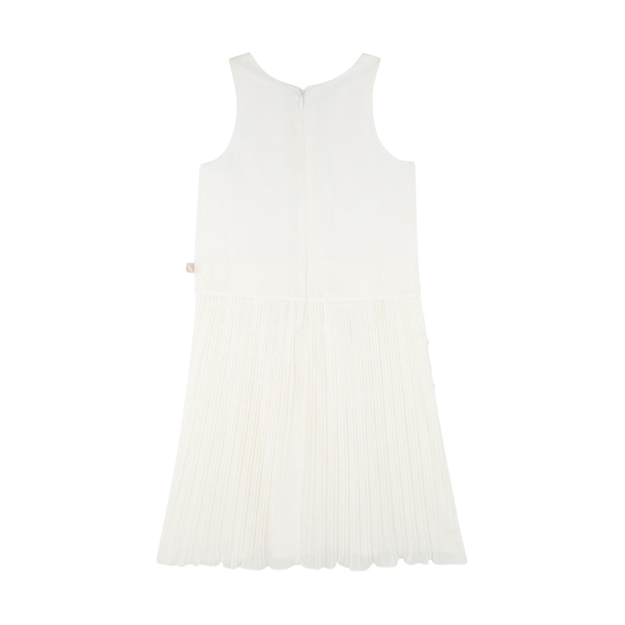 Billieblush Abito Tinta Unita con Fiori Giromanica per Bambina U21132J BIANCO BillIEBLUSH 