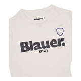 Blauer T-Shirt Giricollo Tinta Unita con Stampa per Bambino 24SBLKH02507 BIANCO BLAUER 