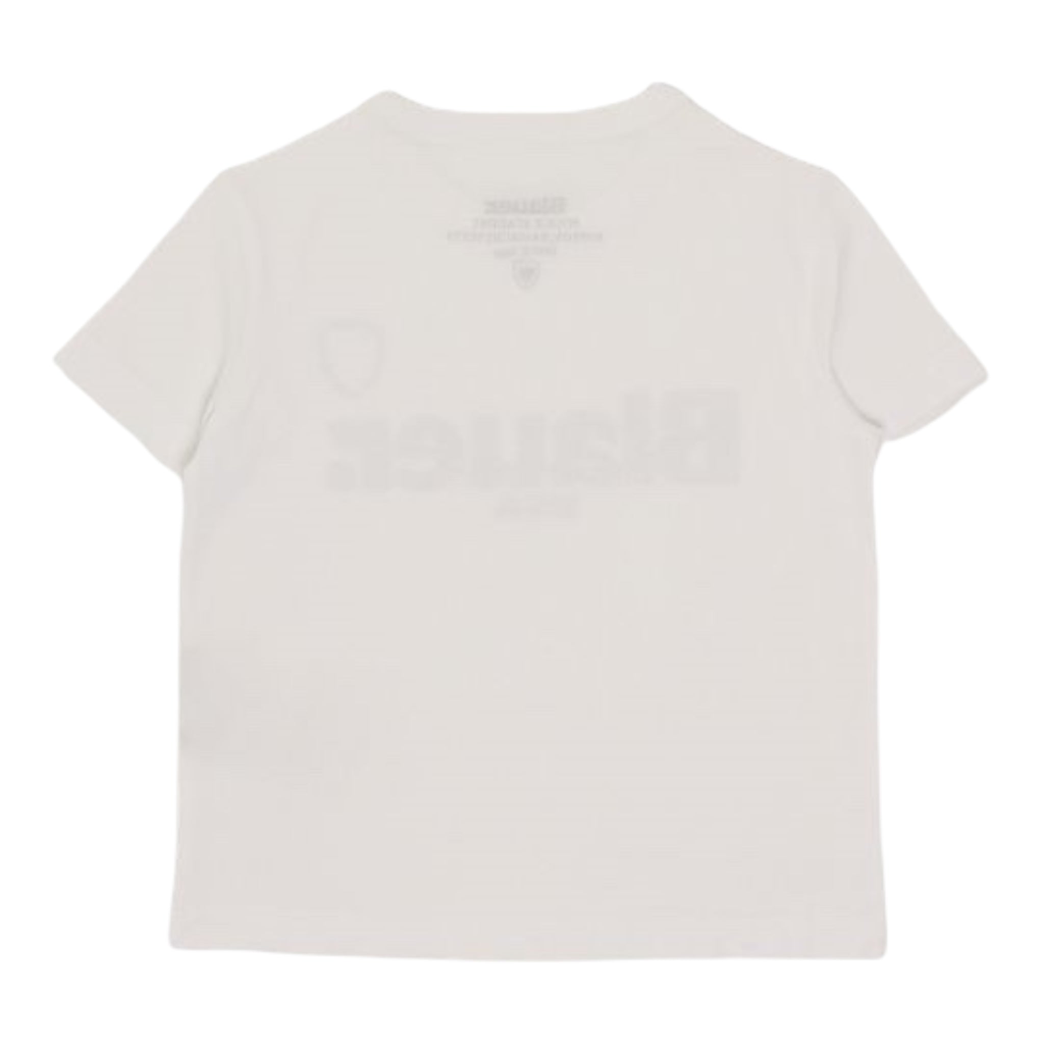 Blauer T-Shirt Giricollo Tinta Unita con Stampa per Neonato 24SBLKH02507N BIANCO BLAUER 