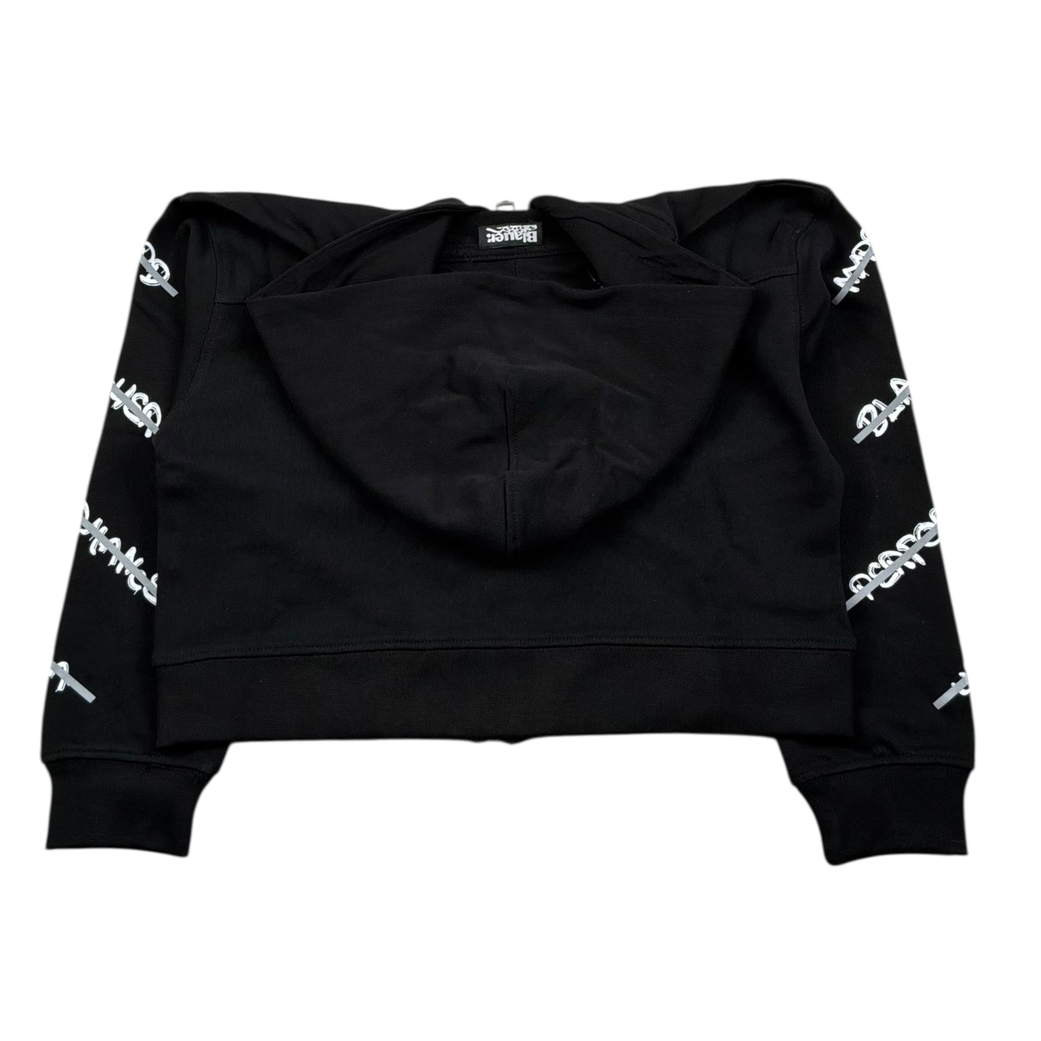 Blauer Felpa con Zip E Cappuccio Tinta Unita con Stampe per Bambina 25SBLGF02547 NERO BLAUER 