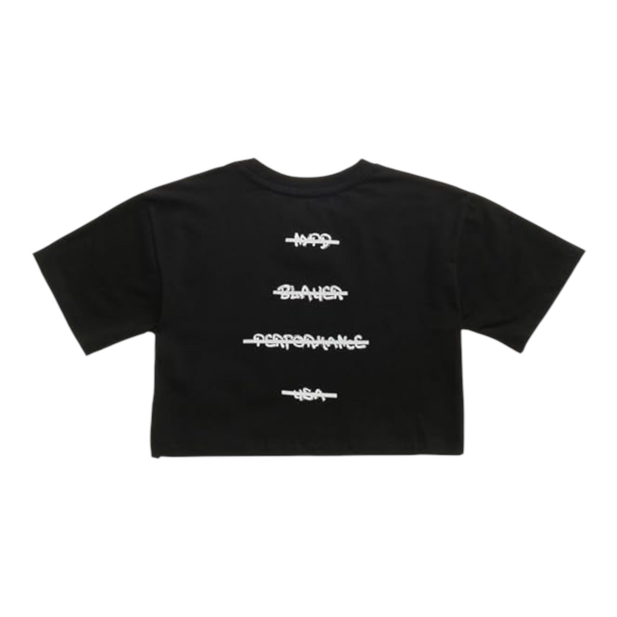 Blauer T-Shirt Girocollo Tinta Unita con Stampa per Bambina 25SBLGH02550X NERO BLAUER 