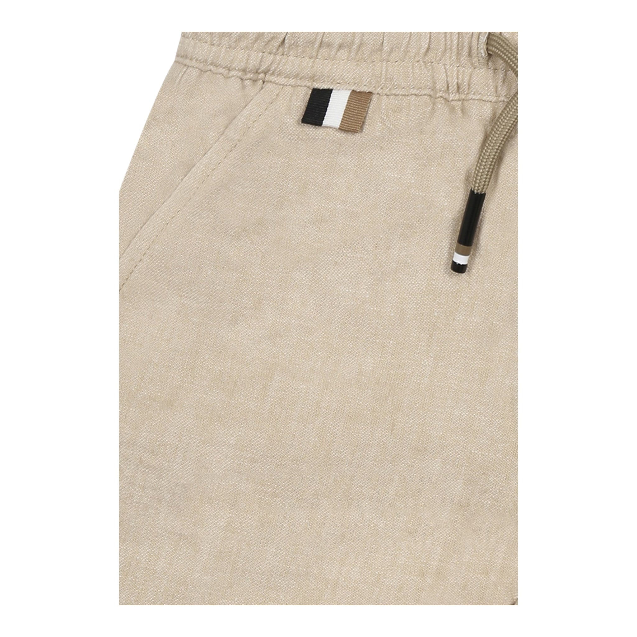 Boss Bermuda Tinta Unita con Elastico In Vita per Neonato J52082 BEIGE BOSS 