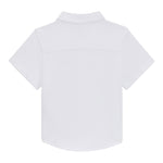 Boss Camicia Mezza Manica Tinta Unita per Bambino J52092XX BIANCO BOSS 