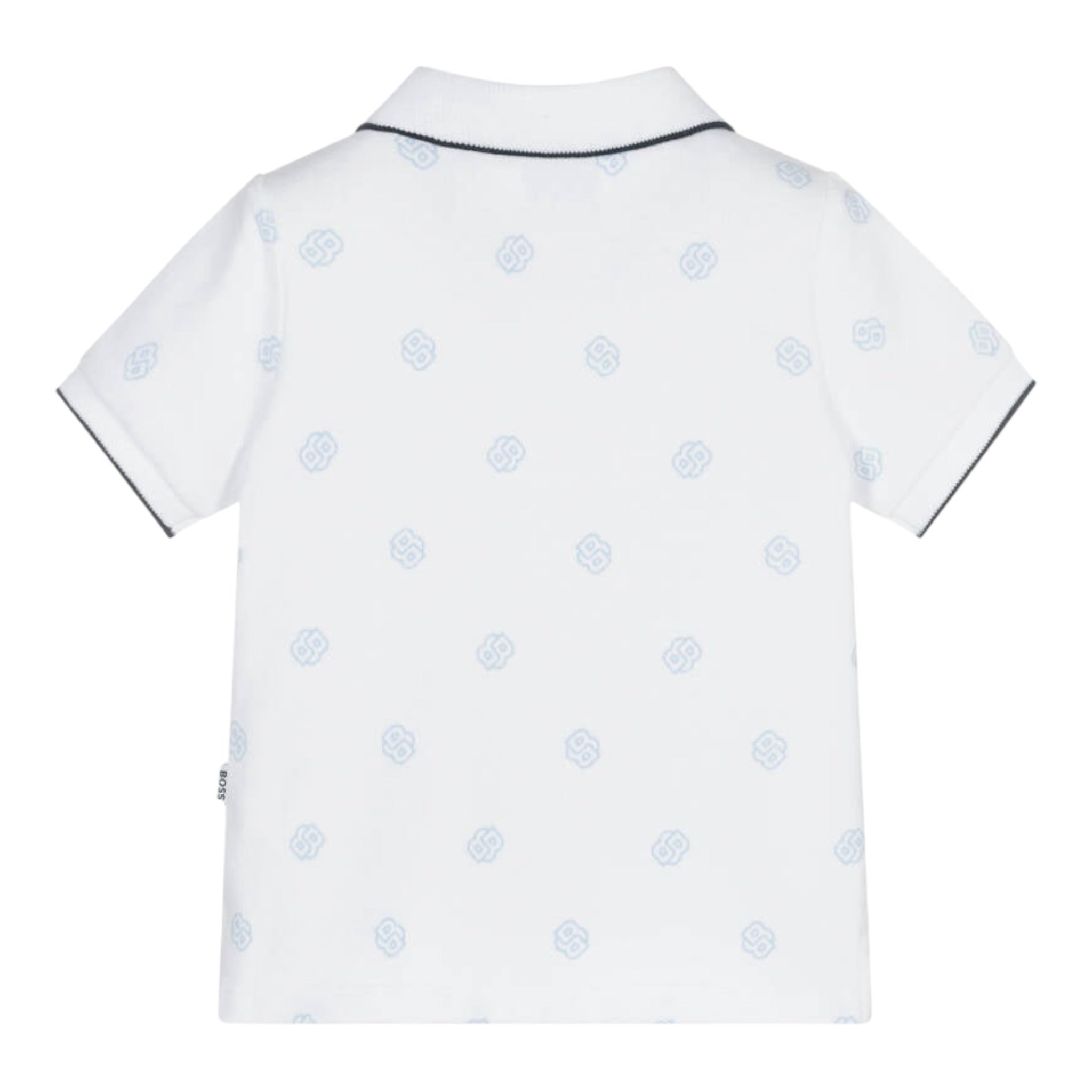 Boss Polo Mezza Manica Tinta Unita per Neonato J52099 BIANCO BOSS 