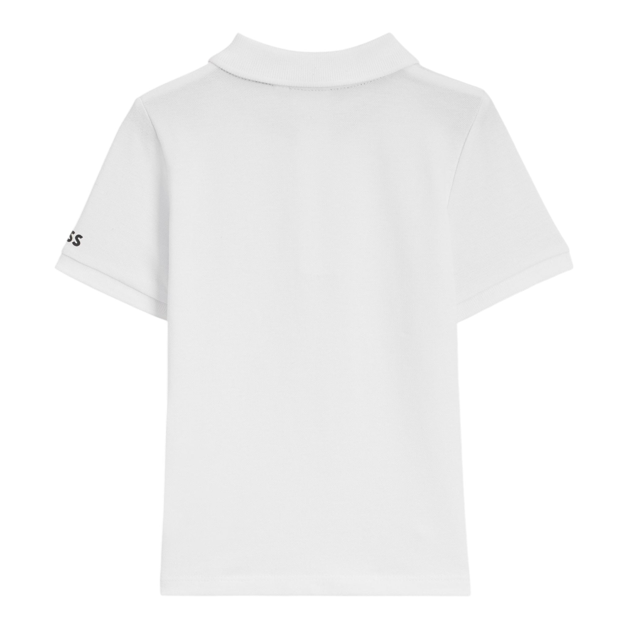 Boss Polo Mezza Manica Tinta Unita per Neonato J52100X BIANCO BOSS 