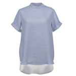 Brian Rush Camicia tinta unita Mezza Manica Azzurro per Bambino EIEIE AZZURRO BRIAN RUSH 