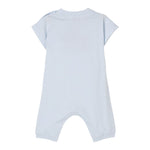 Burberry Pagliaccetto Girocollo Tinta Unita con Stampa per Neonato 8100678 AZZURRO BURBERRY 