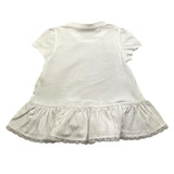 Caffe' D'Orzo T-Shirt Girocollo Tinta Unita con Ricami per Bambina ZW8A31 BIANCO CAFFE' D'ORZO 