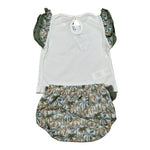 Calamaro Completo 2 Pezzi T-Shirt-Culotte per Neonata 11129 BIANCO CALAMARO 