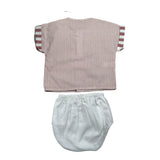 Calamaro Completo 2 Pezzi Camicia-Coulotte per Neonato 11166 BIANCO CALAMARO 