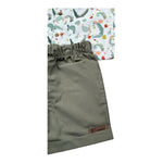 Calamaro Completo 2 Pezzi Camicia-Bermuda per Bambino 17940J BIANCO/VERDE CALAMARO 