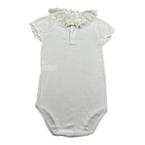 Calamaro Body Mezza Manica Tinta Unita con Colletto per Neonata 19109 BIANCO CALAMARO 