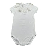Calamaro Body Mezza Manica Tinta Unita con Colletto per Bambina 19109J BIANCO CALAMARO 