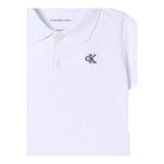 Calvin Klein Polo Mezza Manica Tinta Unita con Logo per Neonato IB0IB00170 BIANCO CALVIN KLEIN 