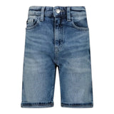Calvin Klein Bermuda In Denim Tinta Unita per Bambino IB0IB01604 BLU CALVIN KLEIN 