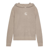 Calvin Klein Maglia Tinta Unita con Cappuccio per Bambino IB0IB02413 BEIGE CALVIN KLEIN 