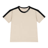 Calvin Klein T-Shirt tinta unita con Profili In Contrasto Beige per Bambino IB0IB02457X BEIGE CALVIN KLEIN 