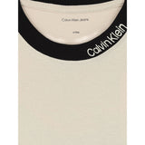 Calvin Klein T-Shirt tinta unita con Profili In Contrasto Beige per Bambino IB0IB02457X BEIGE CALVIN KLEIN 