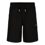 Calvin Klein Bermuda Tinta Unita con Elastico In Vita per Bambino IB0IB02512X NERO CALVIN KLEIN 