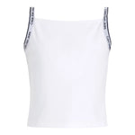 Calvin Klein Canotta Tinta Unita con Logo per Bambina IG0IG02436 BIANCO CALVIN KLEIN 