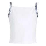Calvin Klein Canotta Tinta Unita con Logo per Bambina IG0IG02436 BIANCO CALVIN KLEIN 
