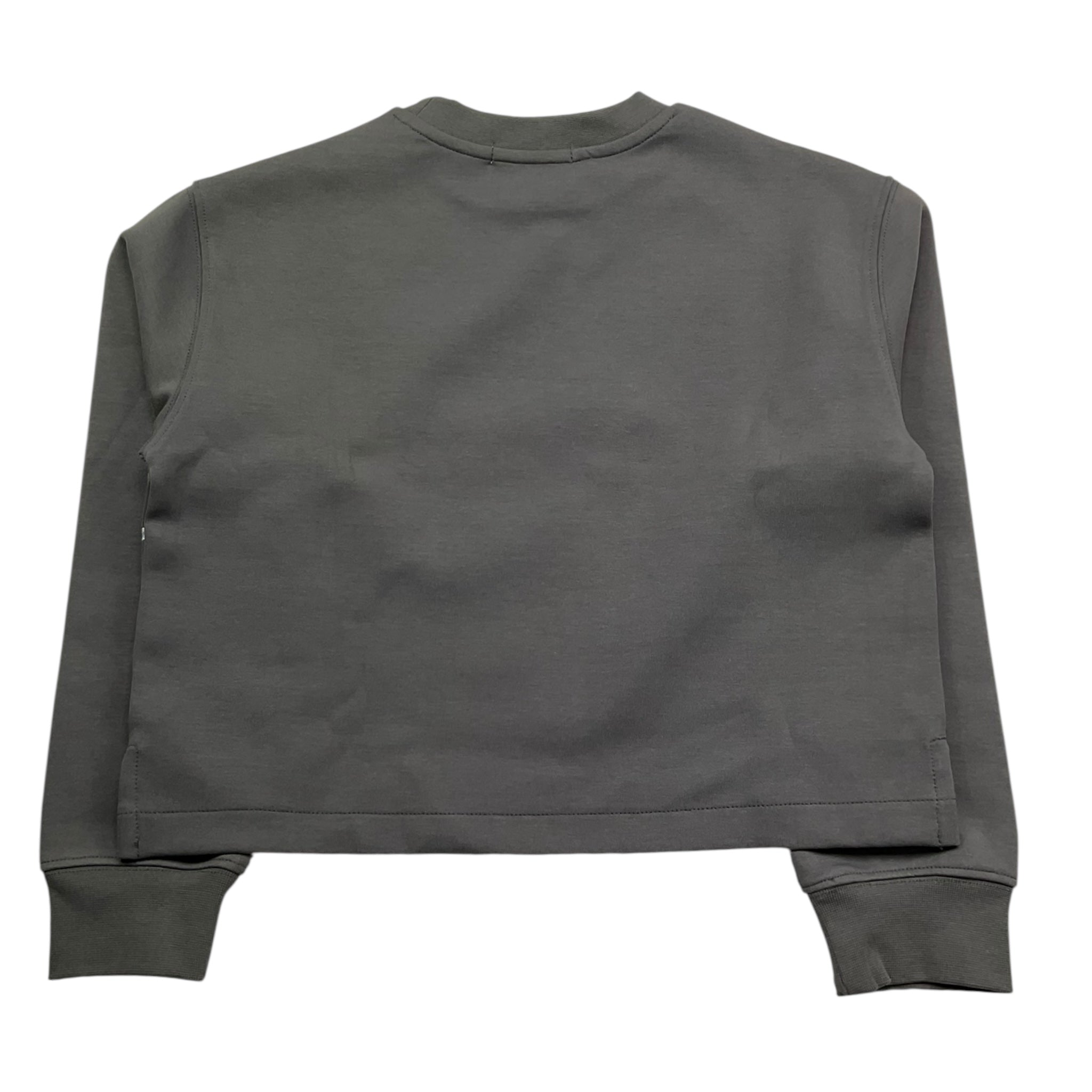 Calvin Klein Felpa Chiusa Girocollo Tinta Unita con Logo per Bambina IG0IG02482 GRIGIO CALVIN KLEIN 