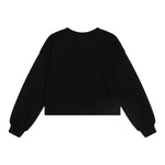 Calvin Klein Felpa Chiusa Girocollo Tinta Unita con Stampa Logo per Bambina IG0IG02823 NERO CALVIN KLEIN 