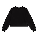 Calvin Klein Felpa Chiusa Girocollo Tinta Unita con Stampa Logo per Bambina IG0IG02823 NERO CALVIN KLEIN 