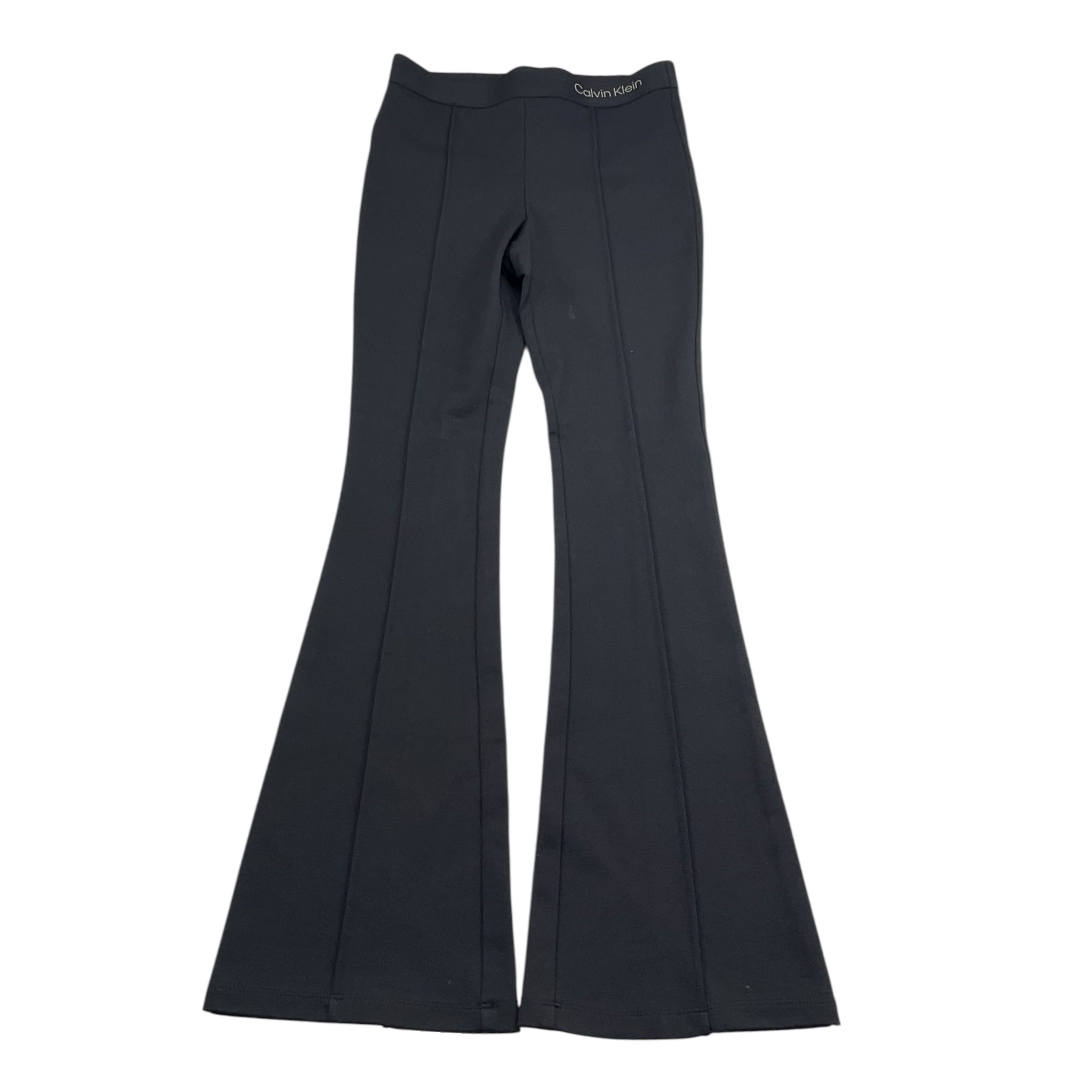 Calvin Klein Pantalone Tinta Unita Modello A Zampa con Logo per Bambina IG0IG02874 NERO CALVIN KLEIN 