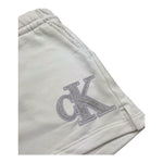 Calvin Klein Short Tinta Unita con Logo E Glitter per Bambina IG0IG02959 BIANCO CALVIN KLEIN 