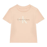 Calvin Klein T-Shirt Tinta Unita con Logo per Neonata IN0IN00001X ROSA CALVIN KLEIN 