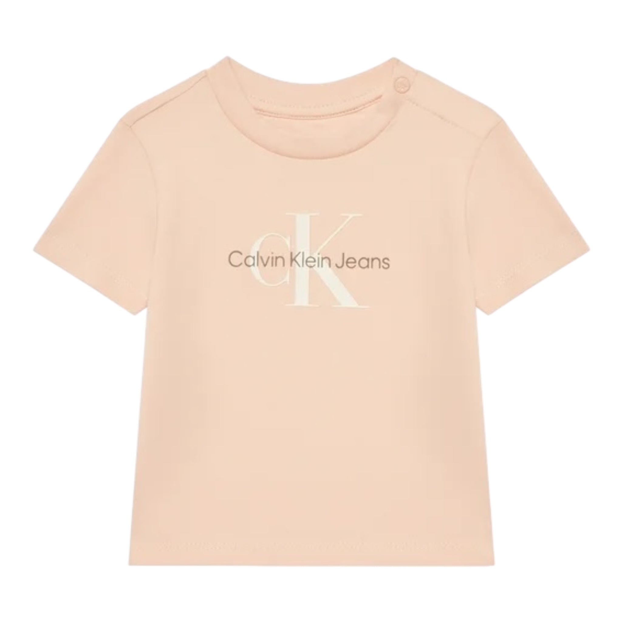 Calvin Klein T-Shirt Tinta Unita con Logo per Neonata IN0IN00001X ROSA CALVIN KLEIN 