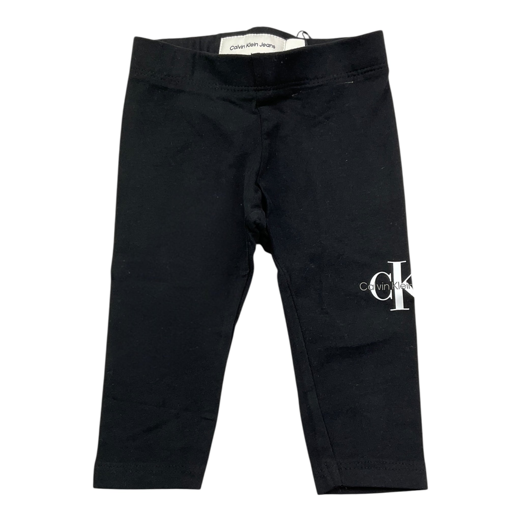 Calvin Klein Leggins Tinta Unita con Elastico In Vita per Bambina IN0IN00081 NERO CALVIN KLEIN 