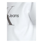 Calvin Klein T-Shirt Girocollo Tinta Unita con Stampa per Bambino IU0IU00676 BIANCO CALVIN KLEIN 