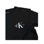 Calvin Klein T-Shirt Girocollo Tinta Unita con Logo per Bambino IU0IU00678X NERO CALVIN KLEIN 