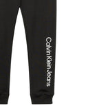 Calvin Klein Pantalone Tuta tinta unita con Logo Nero per Bambino IU0IU00681 NERO CALVIN KLEIN 