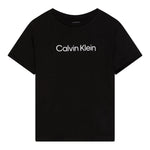 Calvin Klein T-Shirt Girocollo Tinta Unita con Stampa per Bambino IU0IU00682 NERO CALVIN KLEIN 