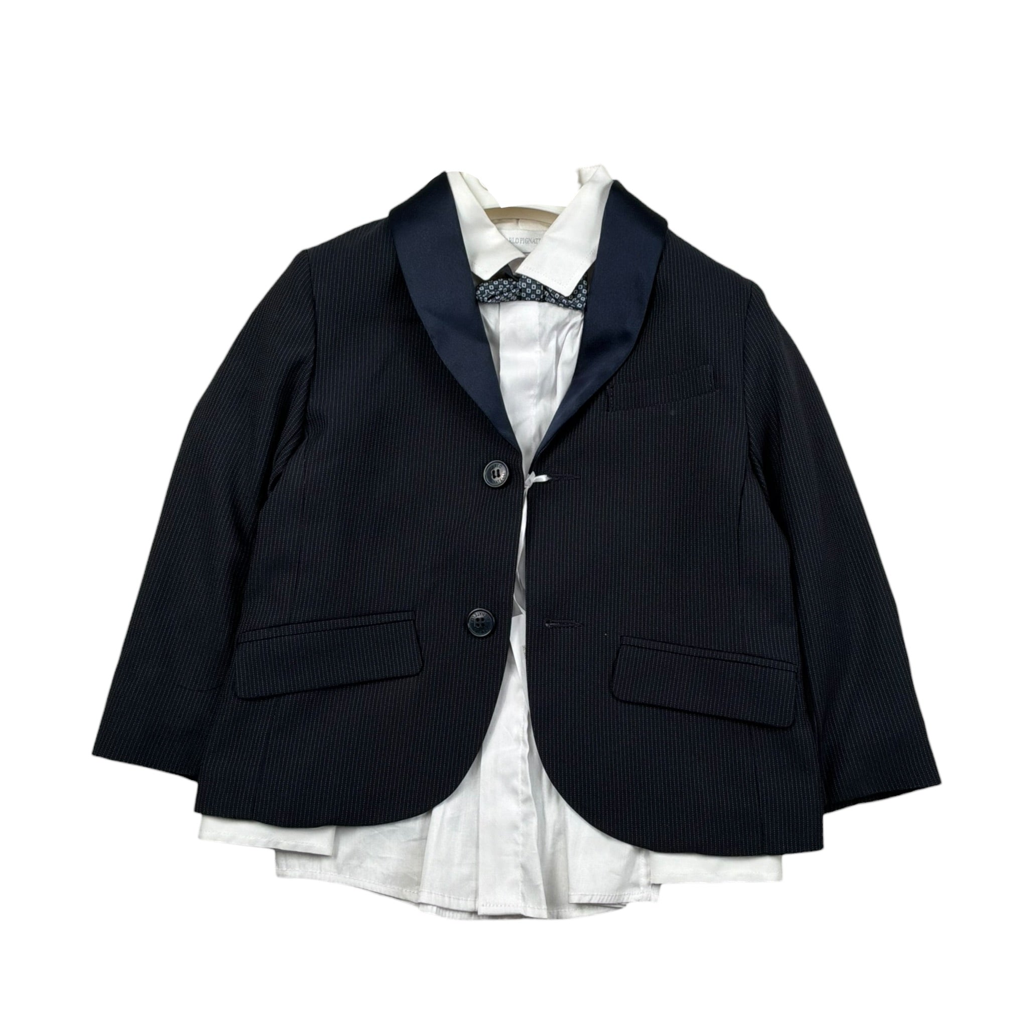 Carlo Pignatelli Completo 3 Pezzi Giacca-Camicia-Papillion per Bambino GIC21102B BLU CARLO PIGNATELLI 