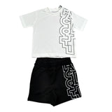 Cesare Paciotti Completo 2 Pezzi Bicolore T-Shirt-Bermuda per Neonato CMP51120B BIANCO/NERO CESARE PACIOTTI 