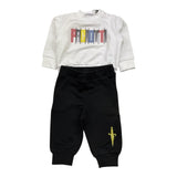 Cesare Paciotti Completo 2 Pezzi Bicolore Felpa-Pantalone per Neonato COMP5102B BIANCO/NERO CESARE PACIOTTI 