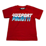 Cesare Paciotti T-Shirt Gitocollo Tinta Unita con Stampa per Neonato TSP0104N ROSSO CESARE PACIOTTI 