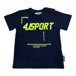 Cesare Paciotti T-Shirt Gitocollo Tinta Unita con Stampa per Neonato TSP1113 BLU CESARE PACIOTTI 