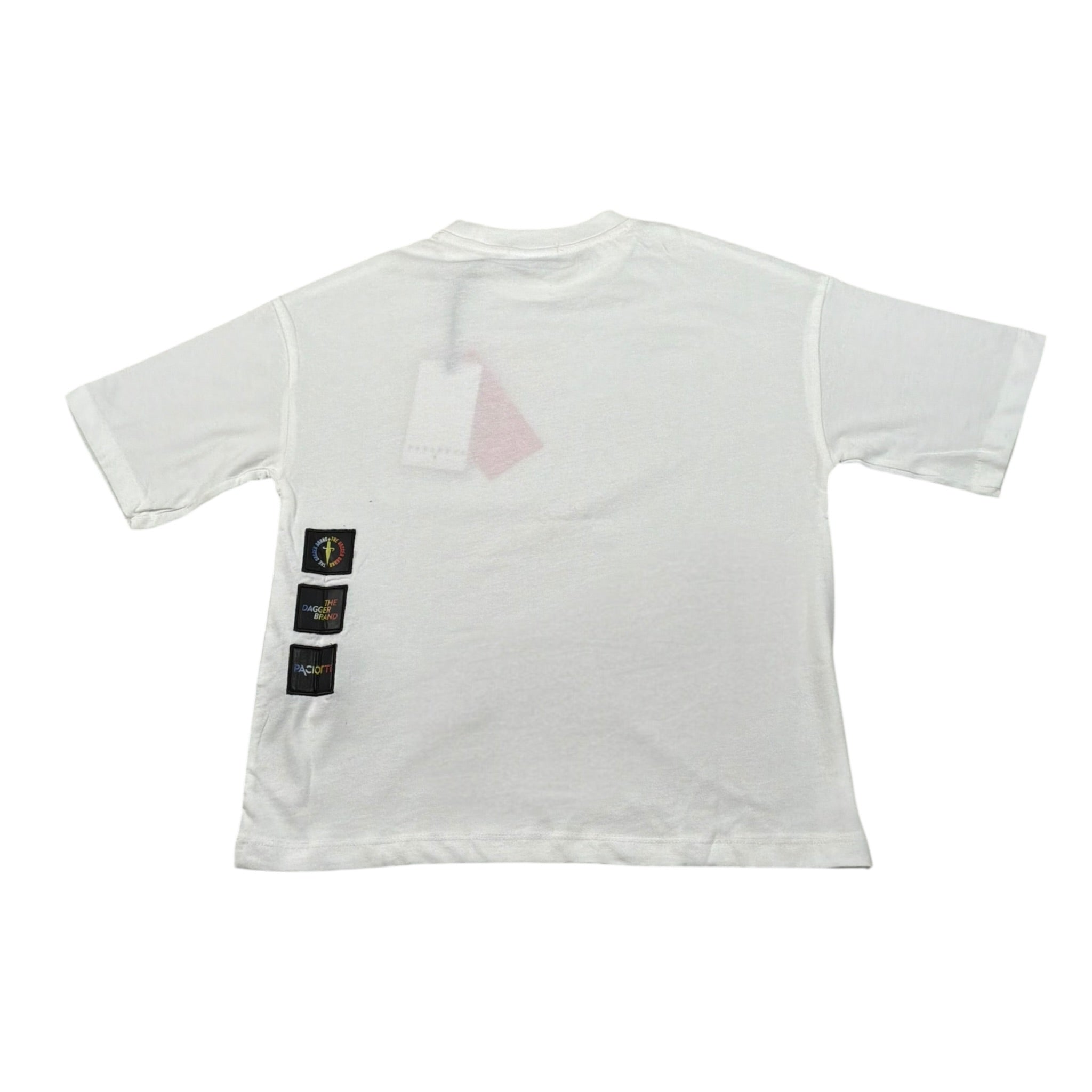 Cesare Paciotti T-Shirt Girocollo tinta unita con Stampa Bianco per Bambino TSP5102J BIANCO CESARE PACIOTTI 
