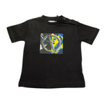 Cesare Paciotti T-Shirt Girocollo Tinta Unita con Stampa per Neonato TSP5107B NERO CESARE PACIOTTI 