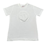 Cesare Paciotti T-Shirt Girocollo Tinta Unita con Stampa per Bambino TSP5114J BIANCO CESARE PACIOTTI 