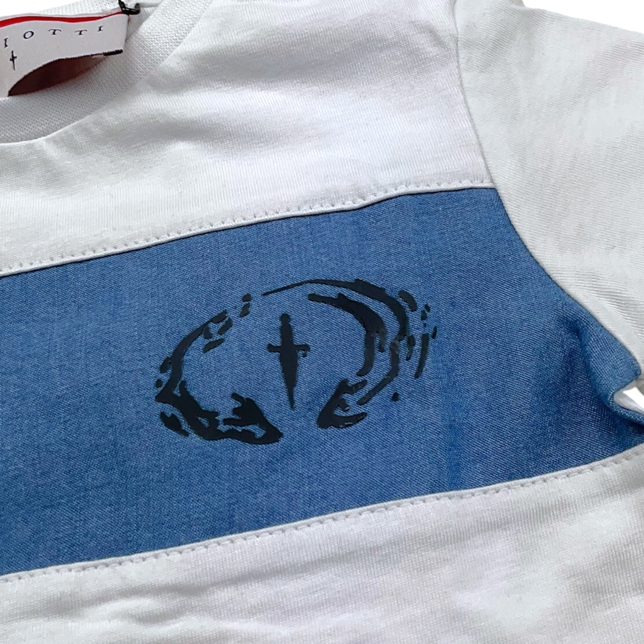 Cesare Paciotti T-Shirt Girocollo Tinta Unita con Stampa per Neonato TSP5157B BIANCO CESARE PACIOTTI 