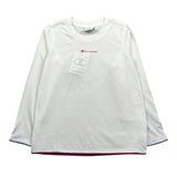 Champion Shirt Gircollo Tinta Unita con Logo per Bambina 404482 BIANCO CHAMPION 