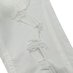 Clochard Jeans tinta unita con Strappi Bianco per Neonato 008N BIANCO CLOCHARD 