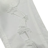 Clochard Jeans tinta unita con Strappi Bianco per Neonato 008N BIANCO CLOCHARD 